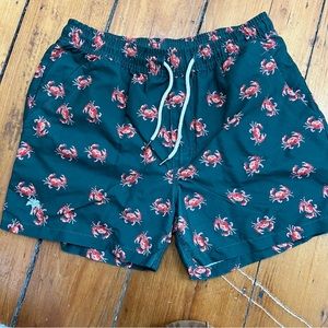 OAS green crab print swim trunks (large)